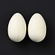 Decoraciones de exhibición de huevos simulados de madera de cerezo chino sin terminar WOOD-B004-01B-3