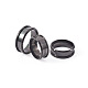 Yilisi 6pcs 6 tamaños de anillos de dedo acanalados de acero inoxidable STAS-YS0001-21-2