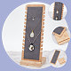 Detachable Wood Necklace Slant Back Display Stands with Velvet NDIS-WH0006-15-2