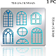 Benecreat stencil in acciaio inossidabile con motivo a finestra da 6x6 pollice DIY-WH0279-109-4