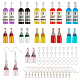 Chgcraft diy 22 pares de kits de fabricación de pendientes con forma de botella de bebida DIY-CA0001-53S-1