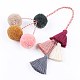 Handmade Tassel Pendant Decoration HJEW-L021-01-2