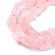 Perlas de cuarzo rosa cruda naturales ásperos G-B065-C01-4