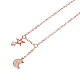 Tinysand 925 colliers avec pendentif pentagramme et lune en strass en argent sterling TS-N278-RG-2