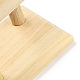 2段木製Tバーブレスレットディスプレイスタンド  ベース付き  ブレスレットオーガナイザーホルダー用  トウモロコシの穂の黄色  完成品：27.7x10.8x25.3cm BDIS-F005-02A-5