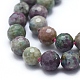 Chapelets de perles de rubis en zoïsite naturelle G-D0010-11-8mm-3