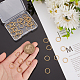 UNICRAFTALE 40Pcs 12mm in Diameter 304 Stainless Steel Linking Ring Metal O Ring Golden Round Ring Circle Frames Connectors Ring Jewelry Link Ring for Bracelet Necklace Jewelry Making STAS-UN0047-55-3