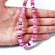 Handmade Polymer Clay Beads Strands CLAY-R089-6mm-096-4
