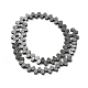 Brins de perles d'hématite non magnétiques synthétiques galvanisées G-Q1009-B02-01-2
