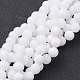 Chapelets de perles de jade blanche naturelle X-GSR8mmC067-1