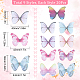 SUNNYCLUE 1 Box 180Pcs 9 Style Butterfly Earring Charms Butterfly Wings Charms Organza Butterflies Bulk Spring Fabric Butterfly Decoration Wing Charm for Jewelry Making Adult DIY Dangle Earrings FIND-SC0004-17-2