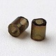 TOHO日本のシードビーズ  透明なガラスラッパビーズ  丸い穴  染め  金色の光沢のあるトパーズ  2x1.7~1.8mm  穴：1mm  約600個/10g X-SEED-F001-C2mm-459-2