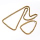 304 ensembles de bijoux de la chaîne de blé en acier inoxydable pour les hommes SJEW-O032-04G-1