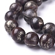 Hilos de perlas de pirita africana natural G-D0006-C05-10mm-3