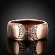 Trendy Real Rose Gold Plated Brass Cubic Zirconia Wide Band Cuff Rings RJEW-BB14630-8RG-2