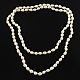 Pearl Beaded Two Tiered Necklaces NJEW-Q282-15-1