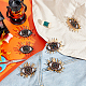 Ahandmaker 6 pezzo di toppe con perline per gli occhi per i vestiti PATC-WH0007-01-8
