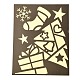 長方形のスポットカラーステッカー  漫画パズルレーザーステッカーおもちゃ  子供のための魔法のステッカーカラフルな創造的なステッカー  クリスマスツリー  18x14x0.04cm DIY-A009-11D-2