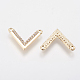 Brass Micro Pave Cubic Zirconia Charms KK-A144-035G-2