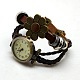 Bracelets de montre en cuir ciré cordon de coton à la mode WACH-M074-02-1