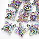 Plated Alloy Bead Cage Pendants PALLOY-S119-030-2
