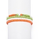 4шт 4 цветных стеклянных бисера стрейч браслеты набор для женщин BJEW-JB08805-6