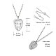 Shegrace rhodié 925 pendentif en argent sterling colliers JN799A-6