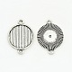 Без никеля тибетский стиль сплава плоские круглые кабошон PALLOY-J412-05AS-NF-1