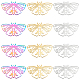 UNICRAFTALE 12Pcs 3 Colors Stainless Steel Pendants Butterfly Pendant Charms Hole 1.8mm Hollow Metal Charms Golden Butterfly Pendant for Bracelet Necklace Jewlery Making 24.5x44.5mm STAS-UN0038-88-1