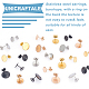 UNICRAFTALE About 48Pcs 4 Colors 3 Sizes 304 Stainless Steel Stud Earring Findings with Ear Nuts 0.8mm Pin Hypoallergenic Flat Round Earring Post with Hole Earring Studs Components for Earring Making STAS-UN0039-36-5