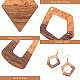 Fashewelry 30 pz 15 ciondoli in resina trasparente e legno di noce RESI-FW0001-04-4