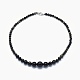 Natürliche Obsidian-Halsketten und Armbänder mit Schmucksets SJEW-L132-07-2