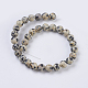 Natur Dalmatiner Jaspis Perlen Stränge G-G515-6mm-06-2
