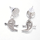 (vendita di fabbrica di feste di gioielli) orecchini pendenti in ottone EJEW-K065-06P-2