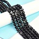 Natural Silver Obsidian Beads Strands X-G-D083-01C-4