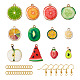 Kits de fabrication de boucles d'oreilles thème fruits bricolage DIY-PJ0001-05-2