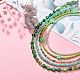 5 pièces 5 style polymère argile fleur et perles de verre colliers ensemble pour les femmes NJEW-JN04011-2
