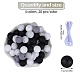80Pcs 4 Style Round Silicone Focal Beads SIL-SZ0001-22G-2