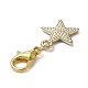 Décorations de pendentifs en émail en alliage étoile HJEW-JM01070-3