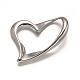 304 Stainless Steel Heart Linking Rings STAS-L162-10-2
