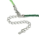 Collier de perles de verre rondelle à facettes pour femme NJEW-M208-02A-5