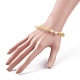 Bracelet de perles tressées en opale jaune naturelle BJEW-JB07998-05-3