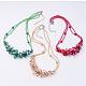 Glass Beaded Necklaces NJEW-N0058-M-1