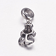 304 Stainless Steel Puppy European Dangle Charms OPDL-G006-07AS-2