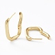Brass Hoop Earrings EJEW-A056-34G-2
