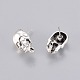 Antique Silver Skull Shaped Tibetan Style Alloy Stud Earring Findings X-TIBE-A22180-AS-FF-2