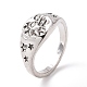 Кольцо на палец в стиле ретро из сплава солнца и звезд для женщин RJEW-B045-02-1