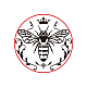 SuperZubehör Holz Brenneisen Stempel 30mm Bienenmuster Brenneisen mit auswechselbarem Messingkopf und Holzgriffen für Grill Holz Leder handgefertigtes Design AJEW-WH0113-15-149-5