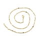 Латунные бордюрные цепи со звездным ожерельем для женщин NJEW-P265-11G-3
