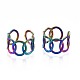 304 anillo de brazalete de anillos entrelazados de acero inoxidable RJEW-N038-085-1
